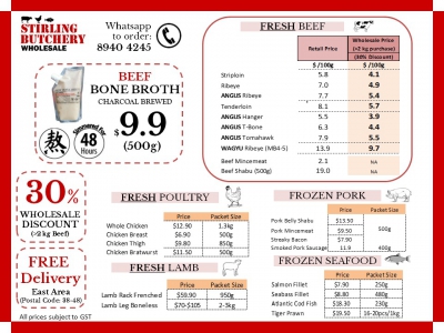 Stirling Butchery Menu